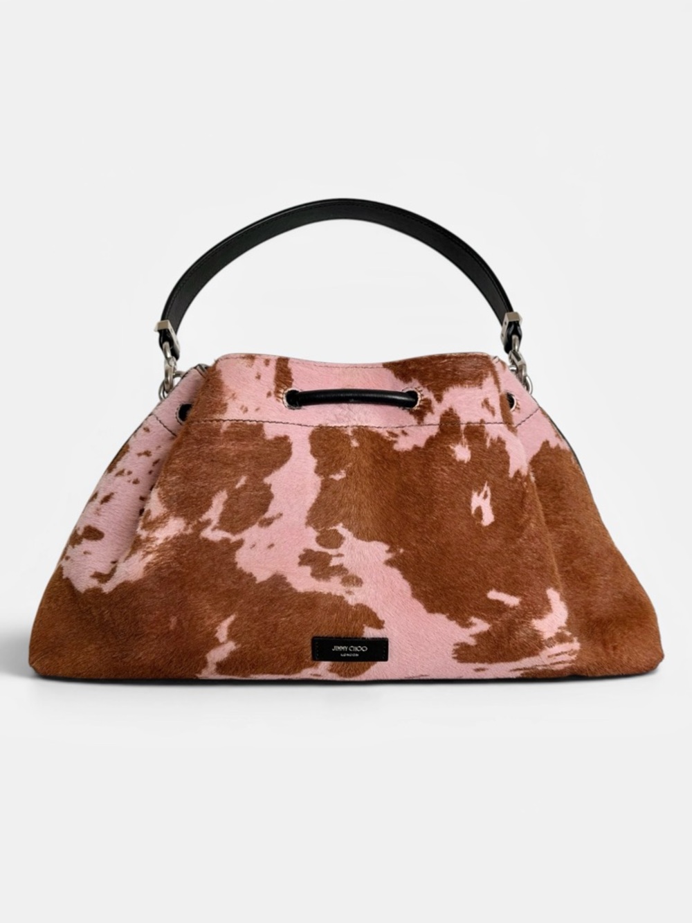 SOLD! Jimmy Choo Cinch M Cow Print Shoulder Bag - Picture 3 of 15